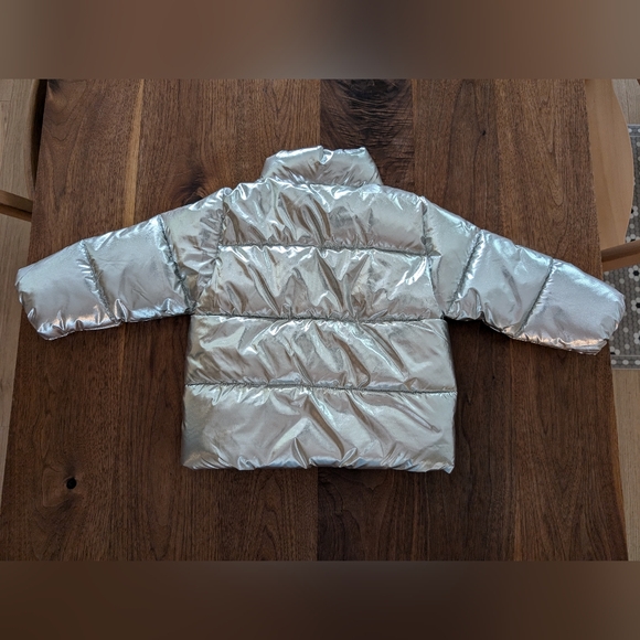Zara Silver puffer jacket sz 2-3 years - Picture 2 of 4